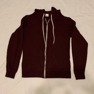Maroon Zine Zip-Up Jacket (S)